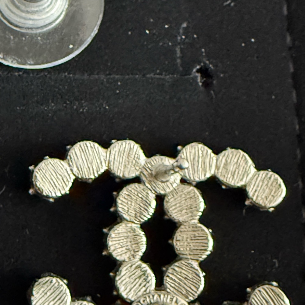 CHANEL Silver Crystal Earrings - Picture 7 of 7
